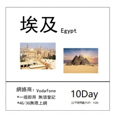埃及10日 4G/3G無限上網卡