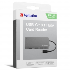 Verbatim USB-C™ 3.1讀卡器（7日包換&1年原廠保養&原裝香港行貨）65679