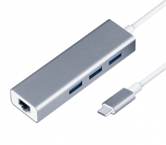 Type C TO Gigabit Ethernet (千兆乙太網) +3x 3.0USB HUB