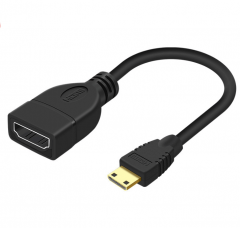Mini hdmi(公頭）轉HDMI（母頭）轉接線 延長線迷你Mini hdmi數據線