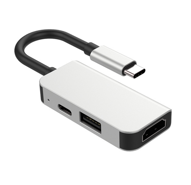 type-c多功能擴展塢三合一type-c轉hdmi 4K HUB