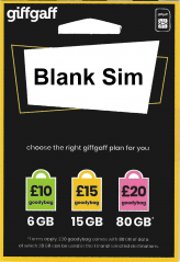 （免費派送）英國giffgaff SIM卡 (BlankSIM)白卡不包套餐 （ 英國直送）